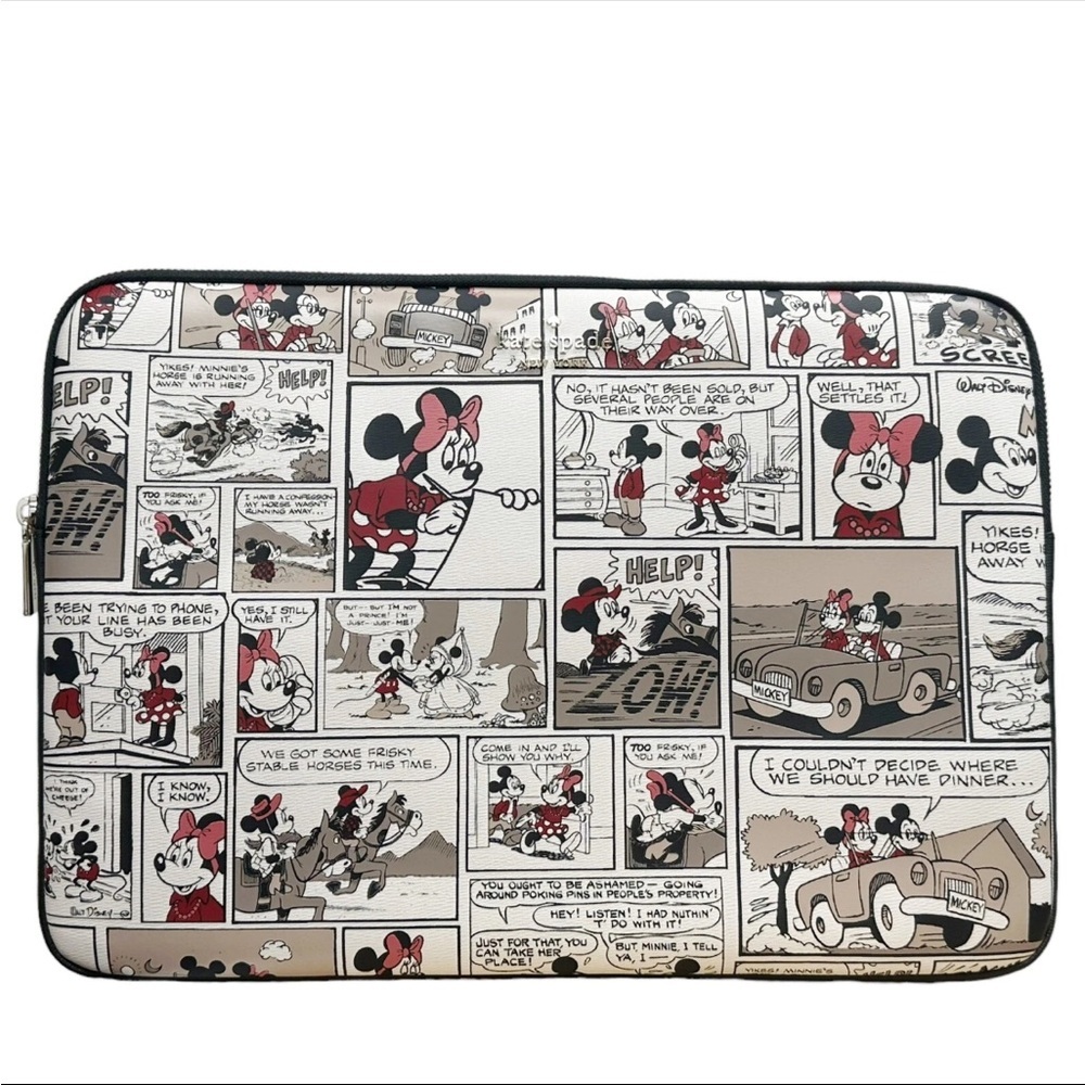 Kate Spade x Disney Minnie Comic Strip  Universal 15 Inch Laptop Sleeve NWOT - Picture 2 of 12